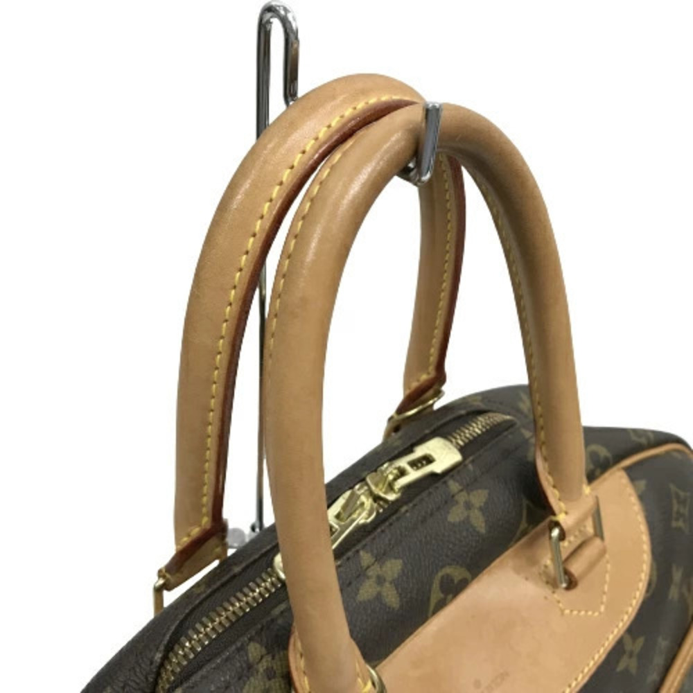 Louis Vuitton Deauville Handbag Boston Bowling Bag Brown Monogram - Picture 9 of 10